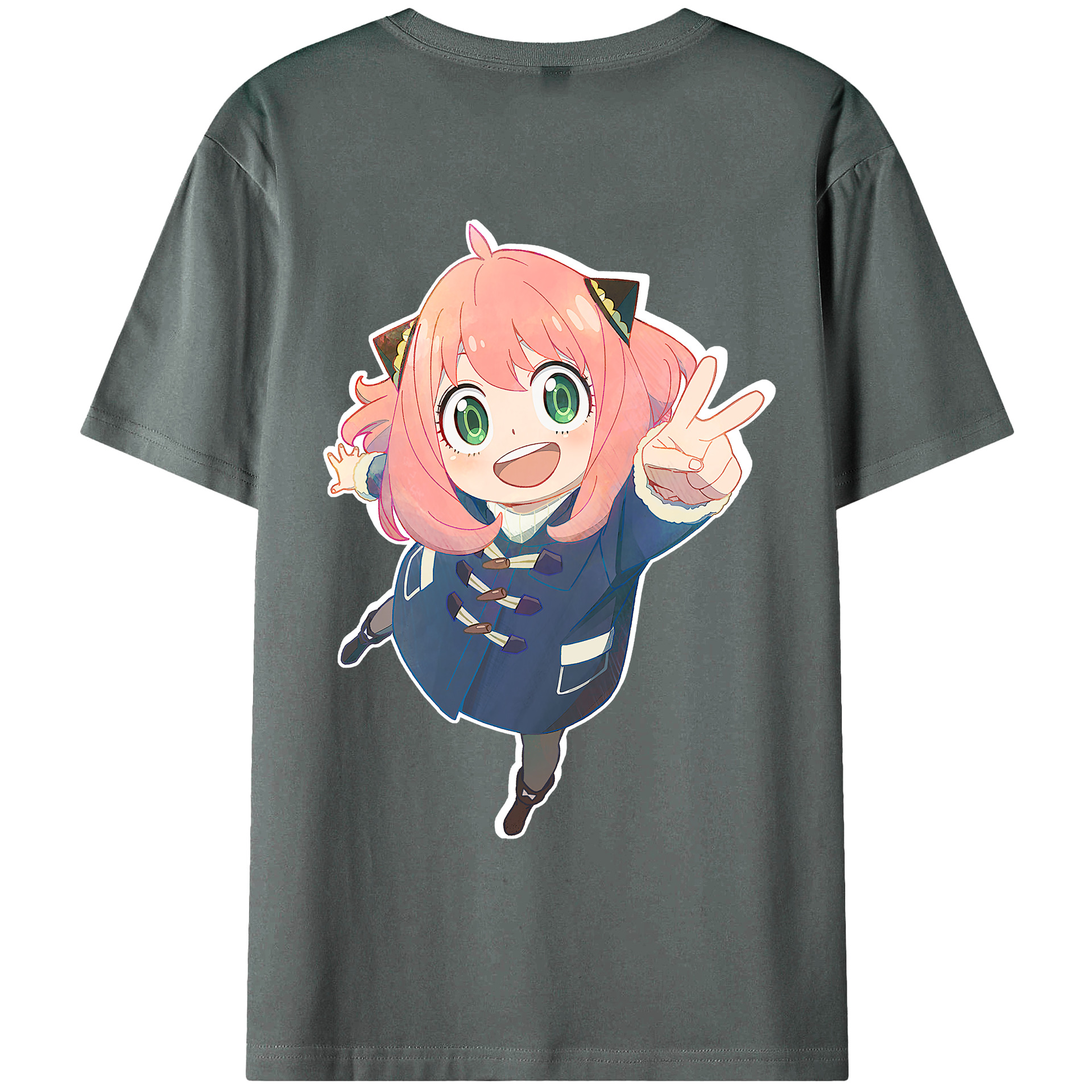 （画像用） SPY×FAMILY间谍家家酒 綿100％ メンズ半袖Tシャツ（バックプリント） 通気性